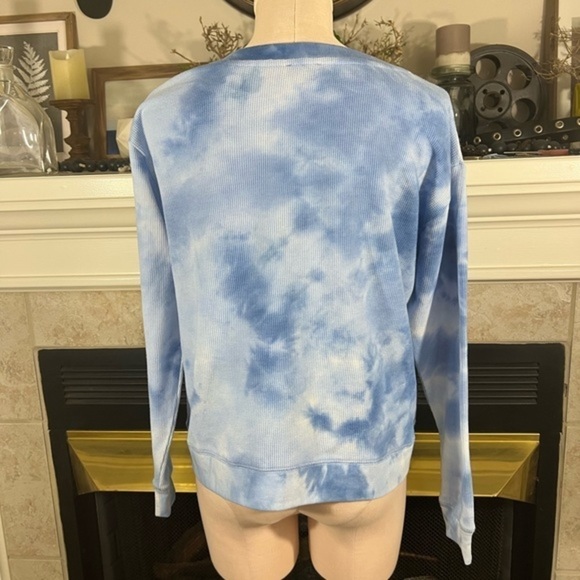Splendid Boxy Waffle Knit Long Sleeve Tie Dye Top - Picture 2 of 12